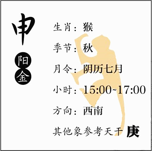 八字基础知识：十二地支、申金