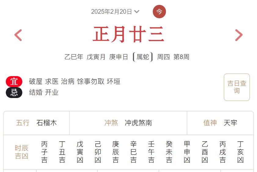 2025年2月20日每日五行穿衣指数解读搭配